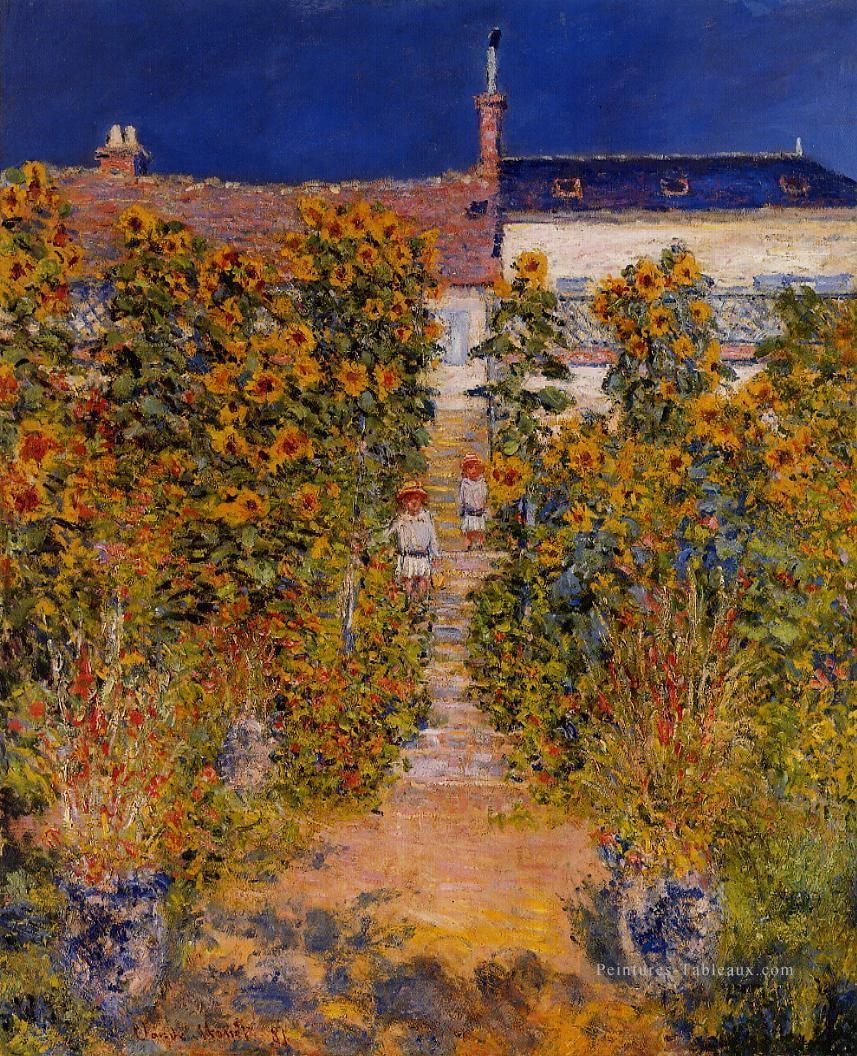 Le jardin de l artiste à Vetheuil Claude Monet Peintures à l'huile